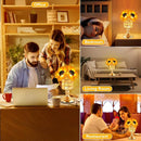 Sunflower Flower Lamp, Cordless Touch Table Lamp with Stepless Dimming, 3-Color Rechargeable LED Night Light with Ceramic Base