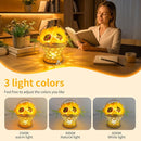 Pearl Sunflower Lamp, Cordless USB Rechargeable LED Night Light with 3-Color Touch Control