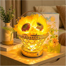 Pearl Sunflower Lamp, Cordless USB Rechargeable LED Night Light with 3-Color Touch Control