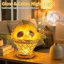 Pearl Sunflower Lamp, Cordless USB Rechargeable LED Night Light with 3-Color Touch Control